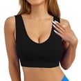 thumbnail image 1 of Endives Women's Underwear Bras Large Size Gathered Non Ring Thin Of Threaded Sports Yoga Anti Bra Tank Tops, 1 of 8