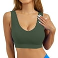 thumbnail image 1 of Endives Women's Underwear Bras Large Size Gathered Non Ring Thin Of Threaded Sports Yoga Anti Bra Tank Tops, 1 of 8