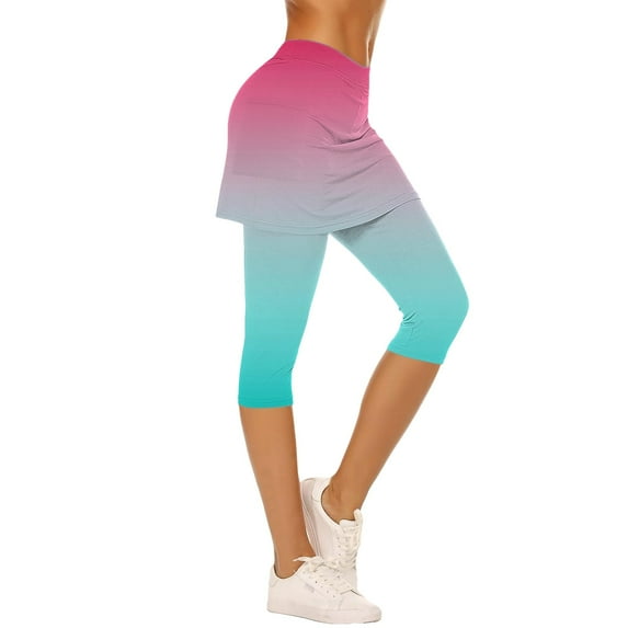 Endives Women's Yoga Pants Leggings Skirted Athletic Skorts Gym Tennis Yoga High Waisted Leggings With Skirts