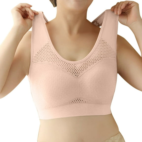 Endives Womens Beauty Back Underwear Wireless Bra Thin Sports Bra