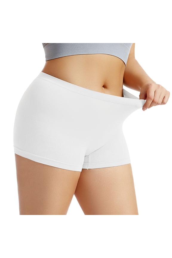 Womens Boyshorts Underwear Full Coverage Soft Stretch Boy Shorts Underwear for Women Panties Mid Waisted Breathable Underwear Boyshort Underwear for Women S-5XL