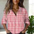 thumbnail image 1 of Endives Womens Button Down Shirt Long Sleeve Print Long Sleeve Shirts Ladies Blouses Womens Top Spring Outfit, 1 of 5