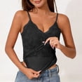 thumbnail image 1 of Endives Womens Camisole Top V Neck Tank Top With Built in Bra High Strechy Sleeveless Slim Fit Tops Camisole Base Layer Tank Tops Black, 1 of 6