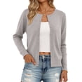 thumbnail image 1 of Endives Womens Cardigan Sweaters Soft Button Down Knit Cardigan Long Sleeve Lightweight Sweater Fashion Long Sleeve Crew Neck Sweaters Cardigan Sweaters for Women Grey A, 1 of 5