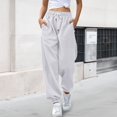 thumbnail image 1 of Endives Womens Cuffed Pants Baggy High Waisted Joggers With Pockets Comfy Workout Pants Sweatpants Fall Winter, 1 of 7