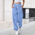 thumbnail image 1 of Endives Womens Cuffed Pants Baggy High Waisted Joggers With Pockets Comfy Workout Pants Sweatpants Fall Winter, 1 of 7