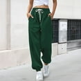 thumbnail image 1 of Endives Womens Cuffed Pants Baggy High Waisted Joggers With Pockets Comfy Workout Pants Sweatpants Fall Winter, 1 of 7