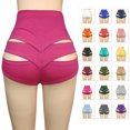 thumbnail image 1 of Endives Womens Fitness Short Stretch Hollow out Elastic High Waist Casual Shorts Hot Short Sport Yoga Short, 1 of 6