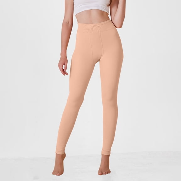 Endives Womens Fleece Leggings Fleece Thickening Tights Warm Fall Winter Womens Plus