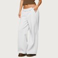 thumbnail image 1 of Endives Womens Fleece Lined Sweatpants Wide Leg Baggy Thermal Pants Elastic Waist Oversized Pants Winter Warm, 1 of 5