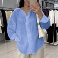 thumbnail image 1 of Endives Womens Linen Shirt Button Down Shirts Long Sleeve Casual Blouses Linen Clothes Thin Lightweight Breathable Womens Top, 1 of 6