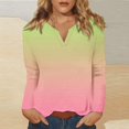 thumbnail image 1 of Endives Womens Long Sleeve Shirts V Neck Womens Tops Basic Tops Loose Fit Blouse Shirt, 1 of 5