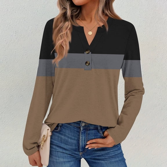 Endives Womens Long Sleeve Shirts Womens Tops Trendy V Neck Blouses Workwear Outfit Fall