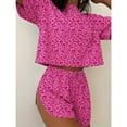 thumbnail image 1 of Endives Womens Pajama Sets Side Split Short Sets Cute Striped Crop Top and Short 2 Piece Comfy Loungewear Summer Matching Sets Women Clothing, 1 of 6