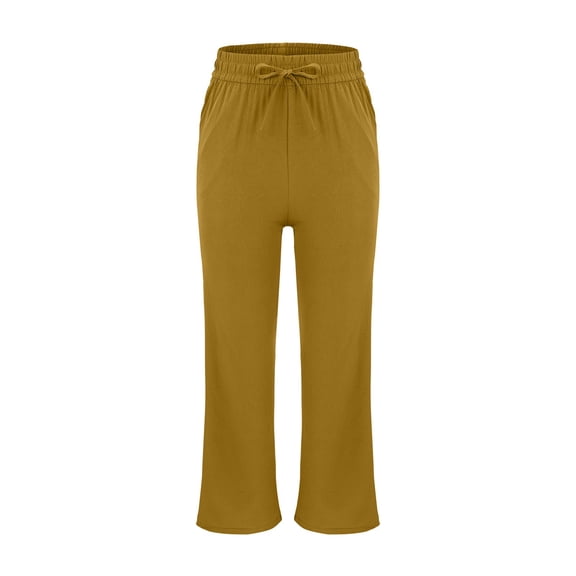 Endives Womens Satin Wide Leg Pants Straight Leg Loose Fit High Waist Casual Comfortable Versatile Baggy Pants