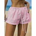 thumbnail image 1 of Endives Womens Striped Short Elastic Tie Casual Shorts Loose Fitness Slacks Beach Short Summer, 1 of 7