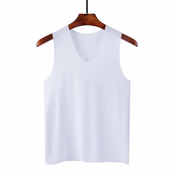 Endives Womens Tank Top V Neck Slim Blouse Shirt Sleeveless Solid Color Blouse Loose Camisole Tops for Women White