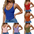 thumbnail image 1 of Endives Womens Tank Tops Ribbed Workout Tank Top With Built in Bra Tight Racerback Neck Athletic Sport Tank Top Purple, 1 of 4