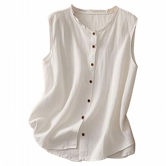 Endives Womens Tank Tops Shirts Halter Top Ethnic Style Tee Sleeveless O Neck T Shirt Blouse