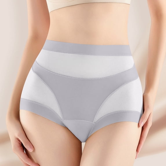 Endives Womens Underwear High Waist Control Tummy Thin Ice Non Marking Breathable Body Shaping Briefs Panties for Women