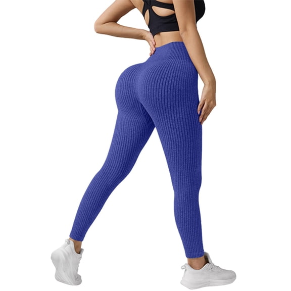 Endives Womens Yoga Legging Fitting High Waisted Hip Lifting Vertical Stripe Yoga Pants Outerwear Jogging Sports Pants