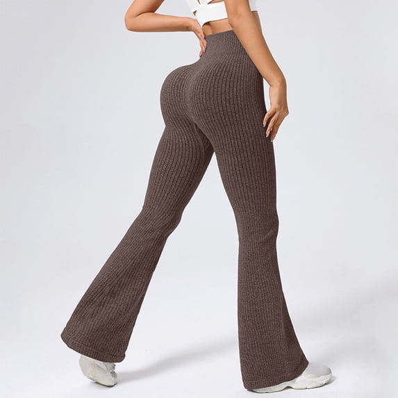 Endives Womens Yoga Pants Flared Pants 2025 High Waist Yoga Pants High Waist Hip Lifting Fitness Pants Sports Pants Wide Leg Pants