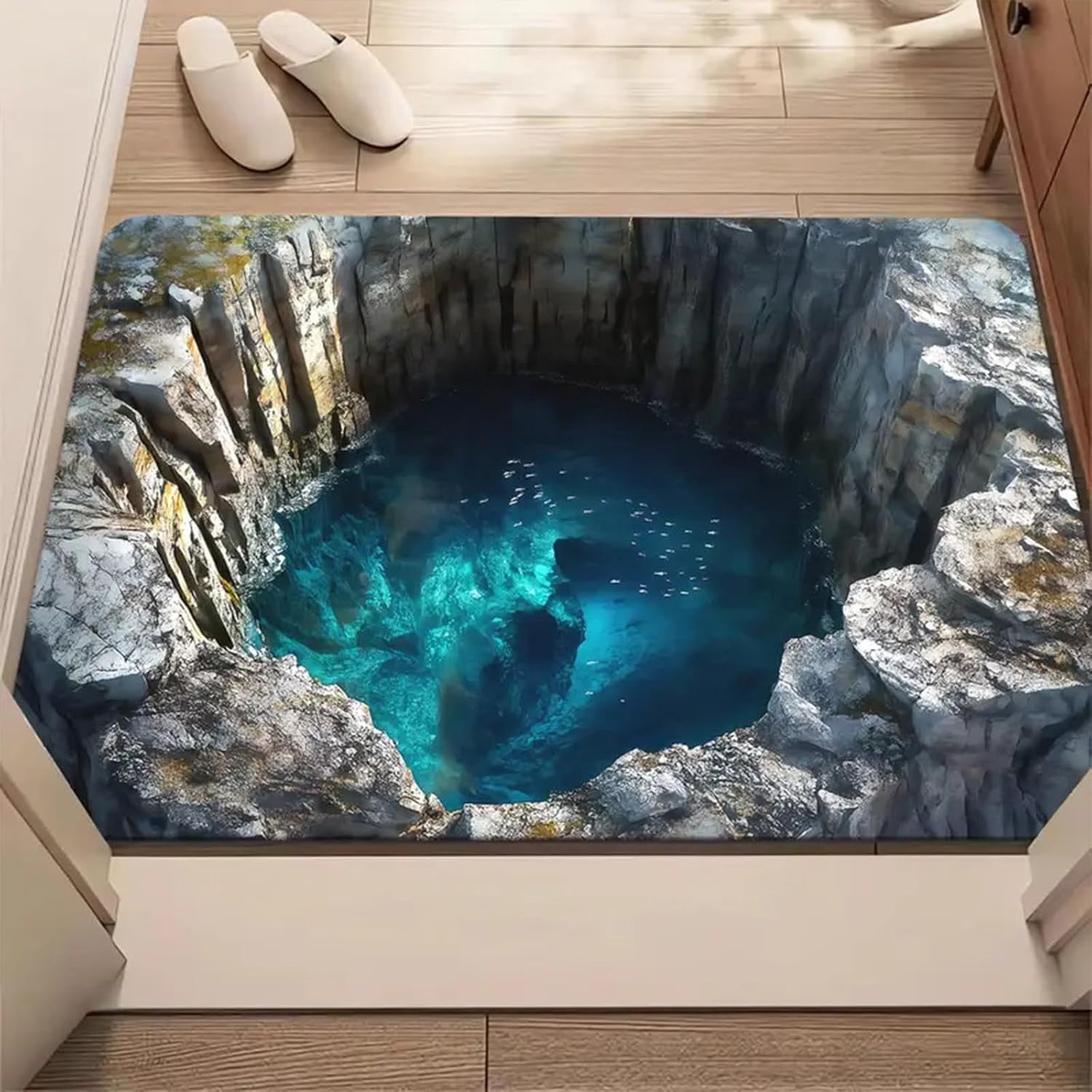 Visualabyss Rugs Endless Abyss Illusion Doormat – Mind-Bending 3D Visual Effect HD ...