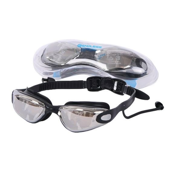 Endless EL-1005BLACK Stylish Swimming Goggle with Anti-Fog & UV Protection - Black - One Size