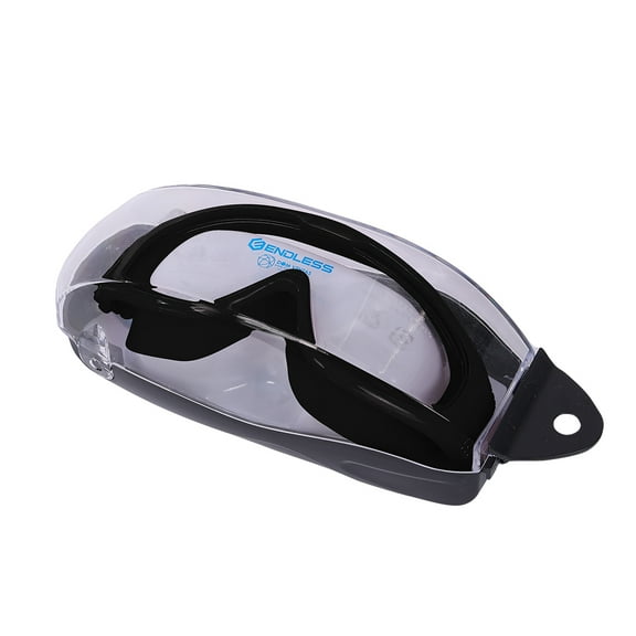 Endless EL-1009BLACK Premium Swimming Goggle with Anti-Fog & UV Protection - Black - One Size