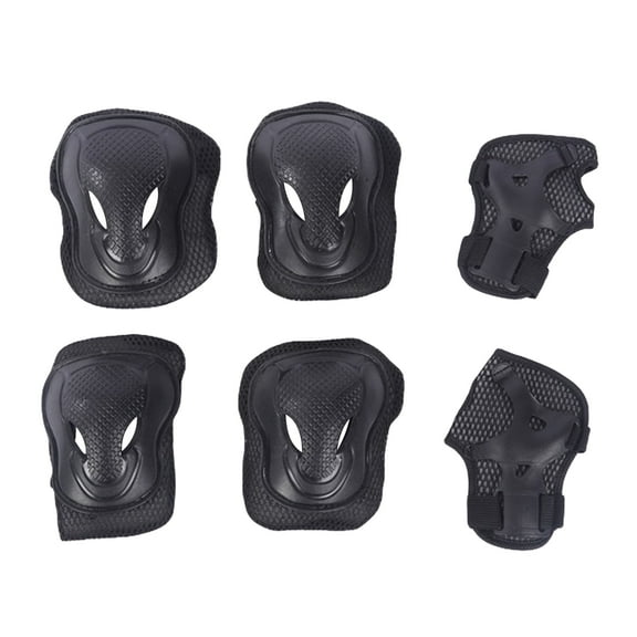 Endless EL-1028BLACK Protective Guard Kit for Skating, Cycling & Skateboarding with Knee, Elbow & Wrist Protector - Black