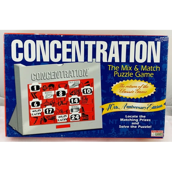 Pre-Owned Endless Games Concentration Game Board Game for 2 or More Players, Ages 10 and Up