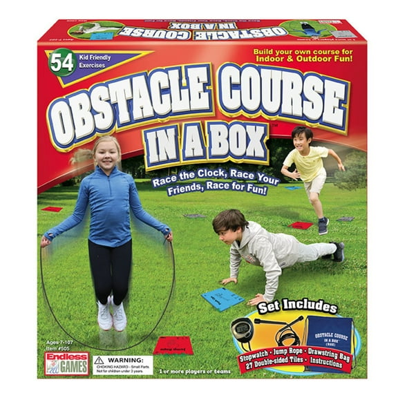 Endless Games Obstacle Course in a Box 7+ Board Game Set, 54 Piece