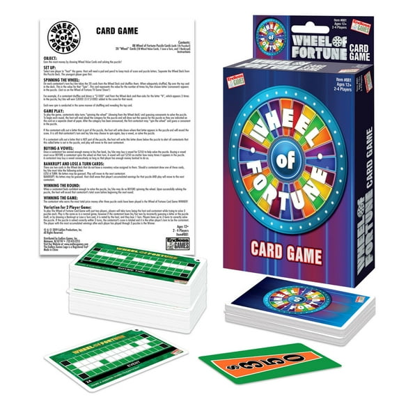 Endless Games Wheel of Fortune Card Game, Children Ages 12+