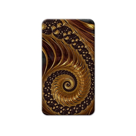 Endless Golden Fractal Spirals Lapel Hat Pin Tie Tack