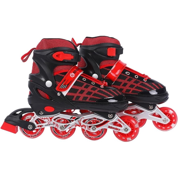 Endless EL-1025LRED Inline Adjustable Skates - Red - Large