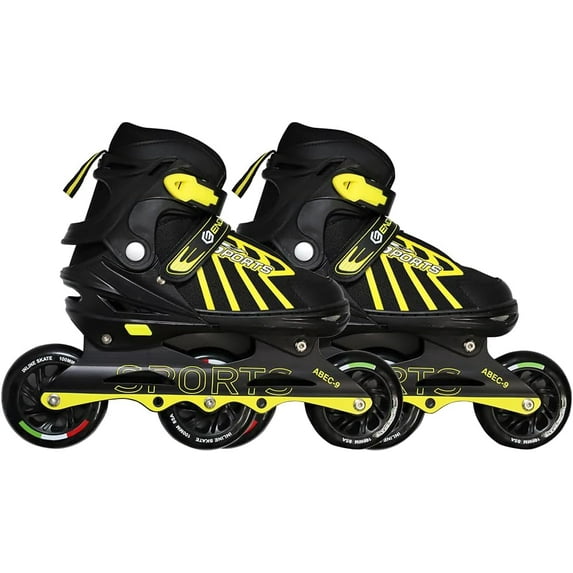 Endless EL-1031LYELLOW Inline Adjustable Skates - Yellow - Large