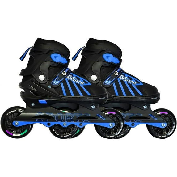 Endless EL-1031SBLUE Inline Adjustable Skates with ABEC 9 Bearings - Small - Blue