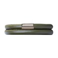 thumbnail image 1 of Endless Jewelry Green Leather 40cm/8.0inch Double Leather Bracelet Steel Finish, 1 of 3