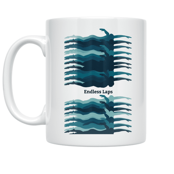 Endless Laps Swim - Distance Swimmer - 11 oz Ceramic Coffee Mug