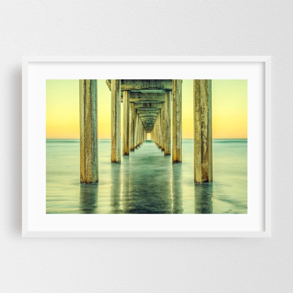 Endless Perspective - San Diego California Photography White Framed Wall Art Print 5 x 7 inches