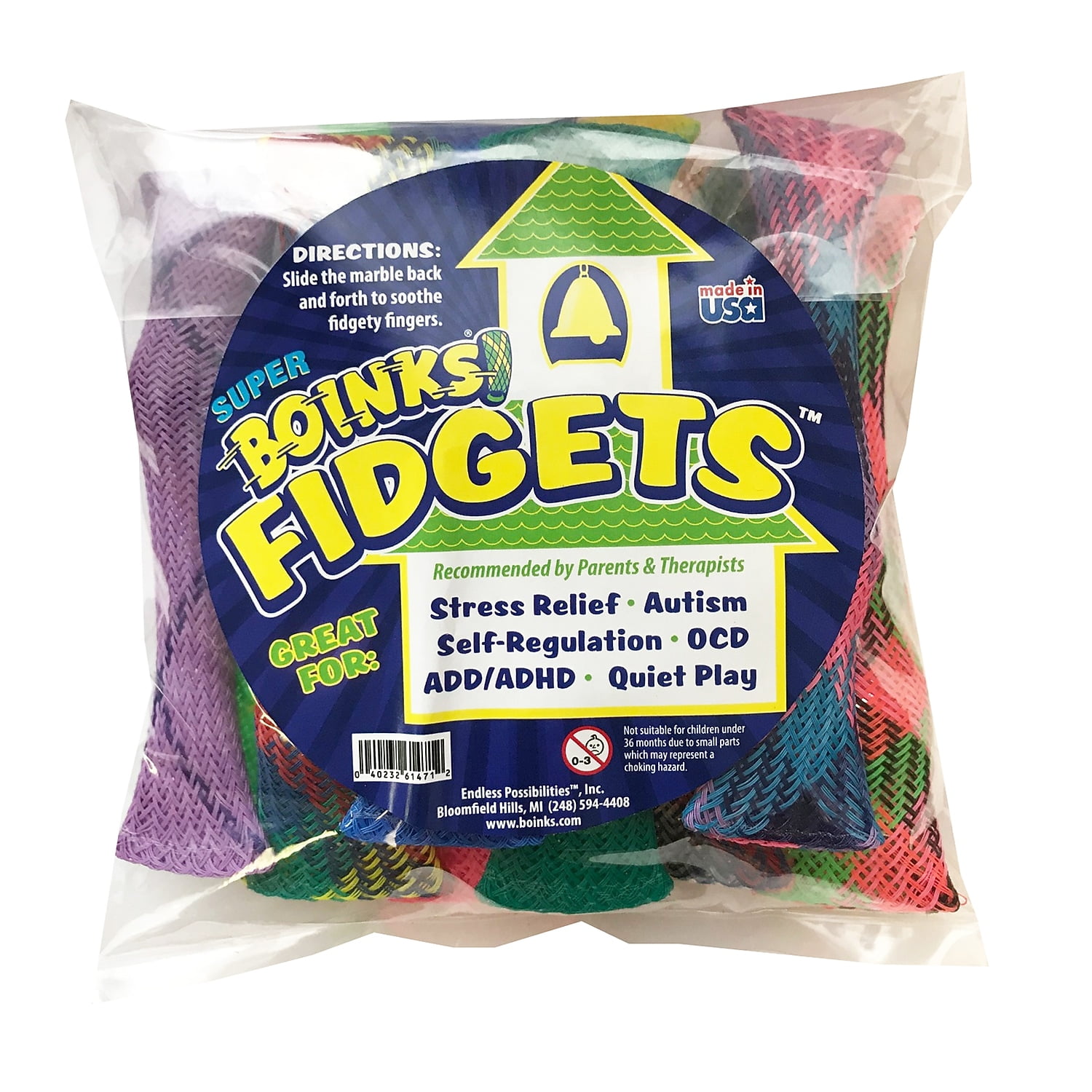 Endless Possibilities Super Boinks Fidgets Assorted Colors 10/Pack (EPBSF10P)
