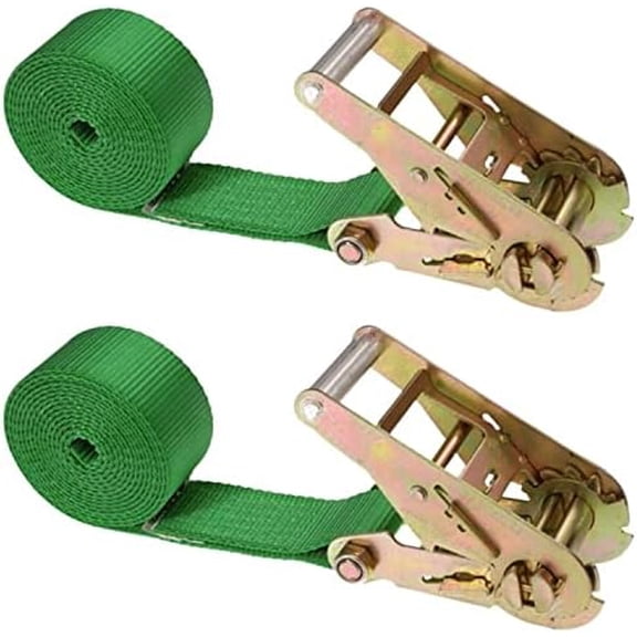 Endless Ratchet Straps (2-Pack), 2 Inch Wide x 20 Foot Long, Green, 3,333 lbs Working Load Limit, Hookless Ratchet Straps$$Tools & Hardware Other