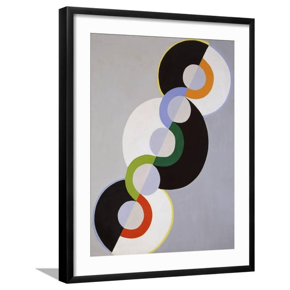 Art.com Endless Rhythm Giclee Print by Robert Delaunay, Black Frame Wall Art, 23" x 29"