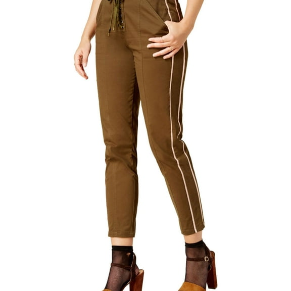 Endless Rose Womens Skinny Casual Cargo Pants, Green, Medium