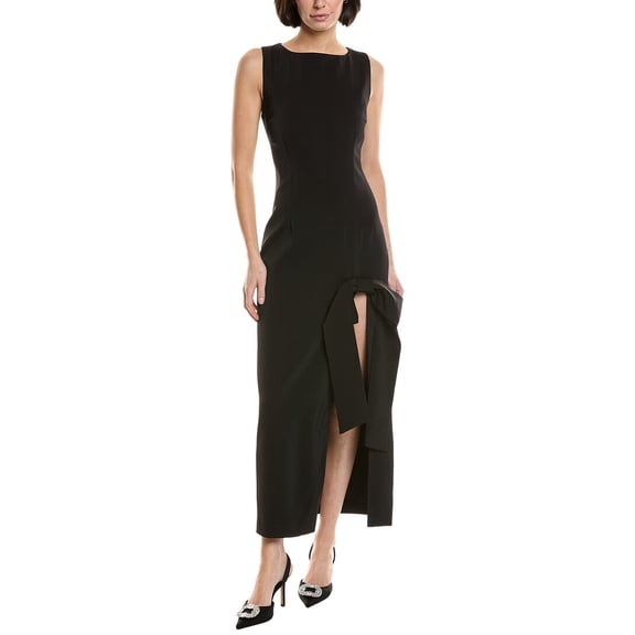 Endless Rose womens Bow Slit Maxi Dress, xs, Black