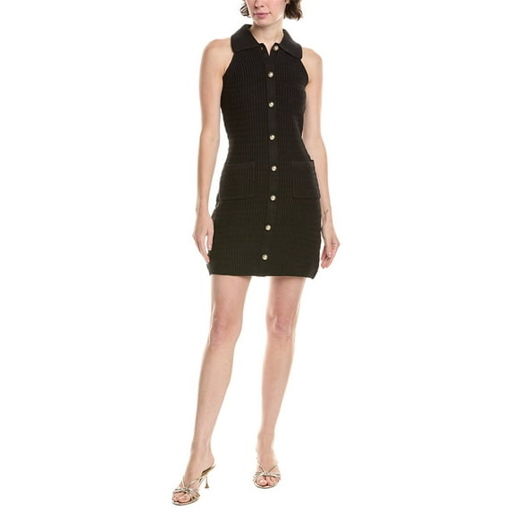 Endless Rose womens Crochet Knit Mini Dress, m, Black