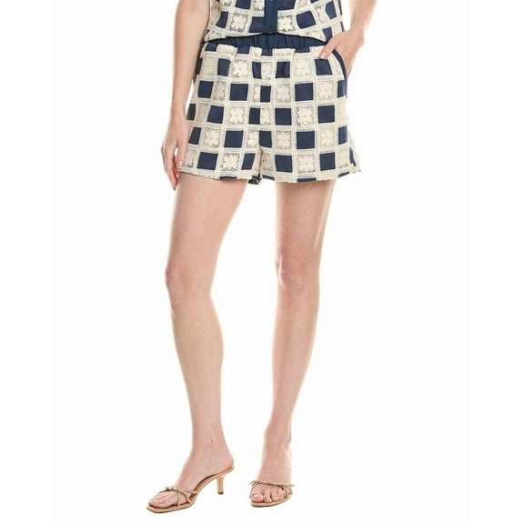 Endless Rose womens Crochet Patchwork Short, xs, Blue