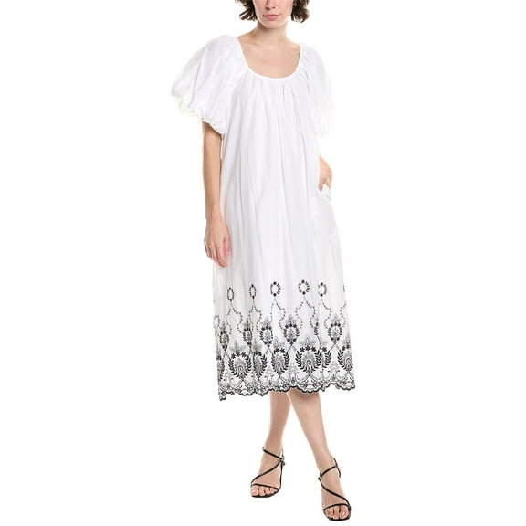 Endless Rose womens  Embroidery Midi Dress, s, White