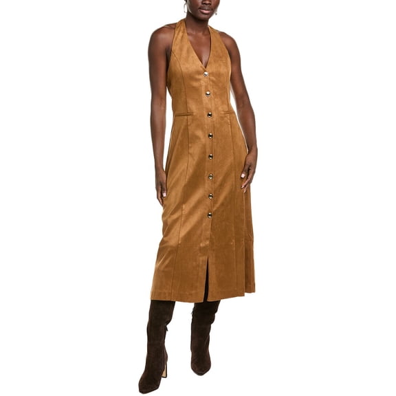 Endless Rose womens  Fitted Midi Dress, xs, Brown