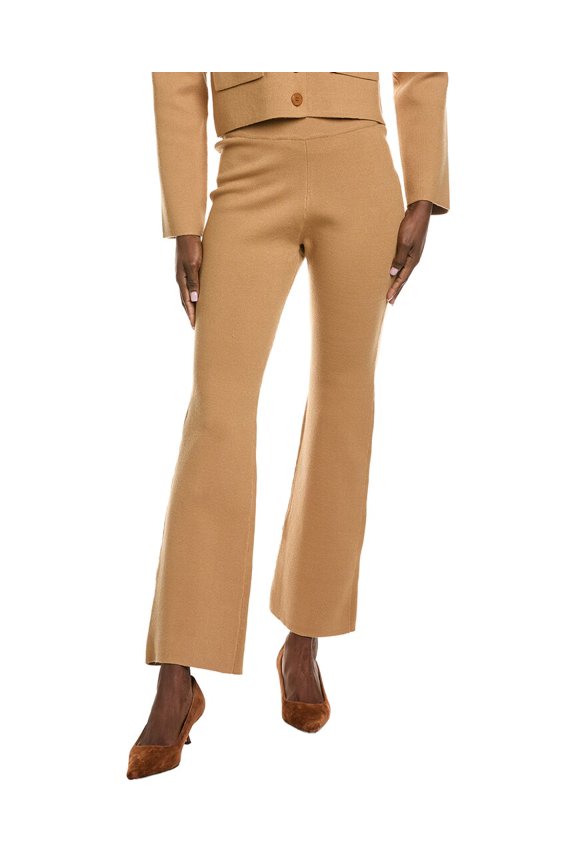 womens Fitted Pant, m, Brown